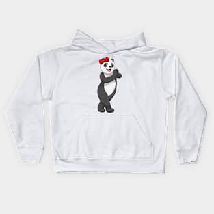 Panda with Ribbon Kids Hoodie